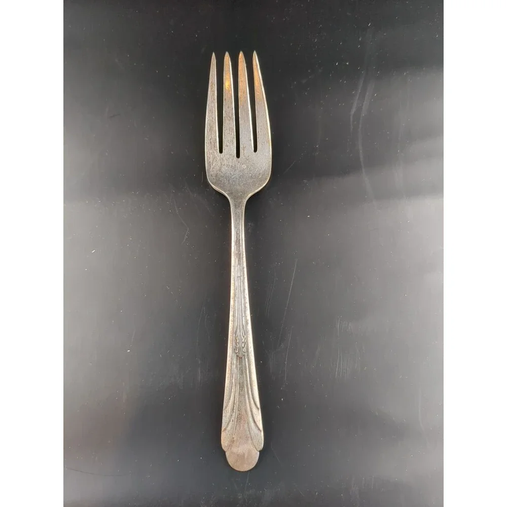 Vintage Monroe Silver Co Silverplate Silver Plate Antique‎ Serving Fork 8 3/8